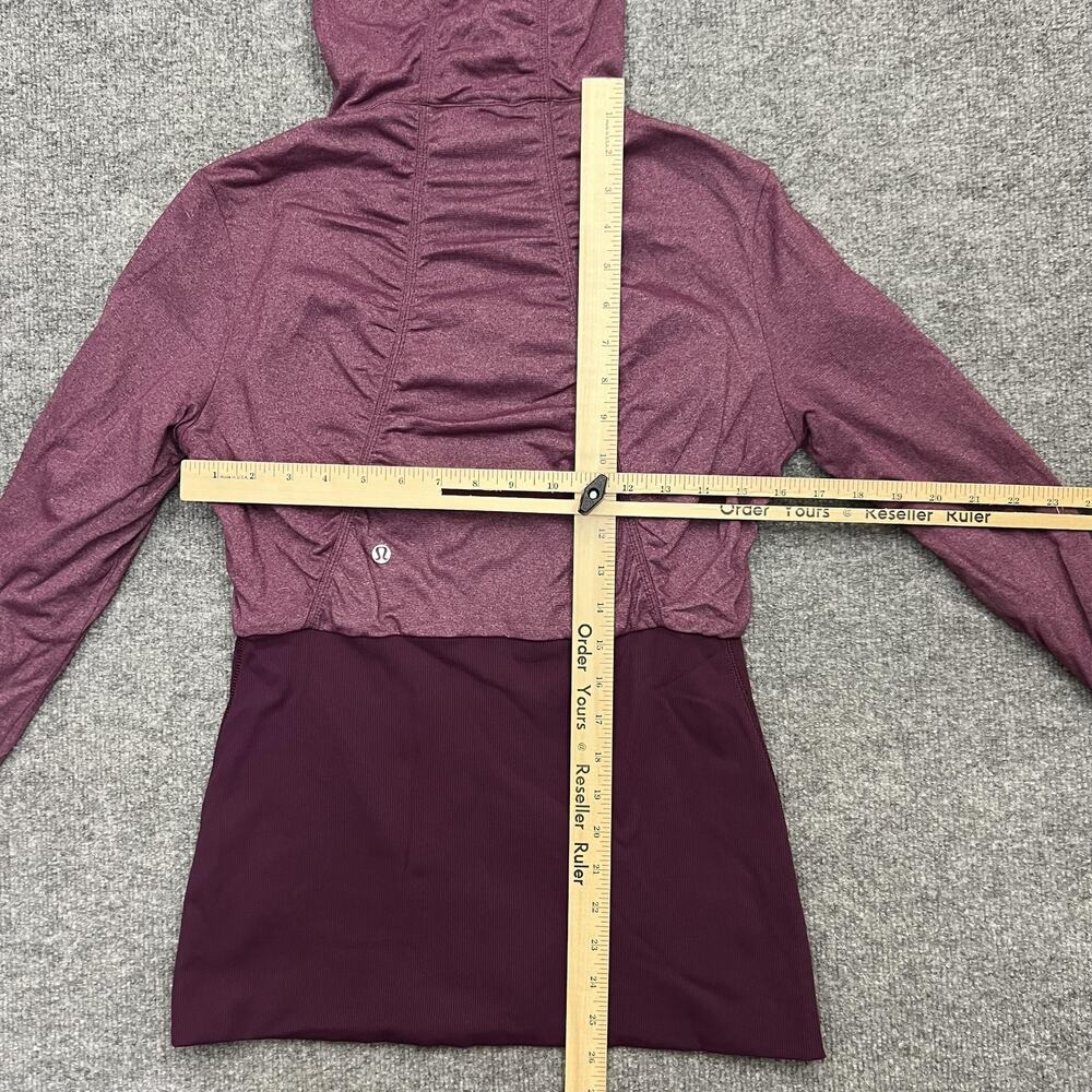 Lululemon Jacket Womens 8 Hooded Full Zip Reversible Athletic Stretch - Picture 8 of 10